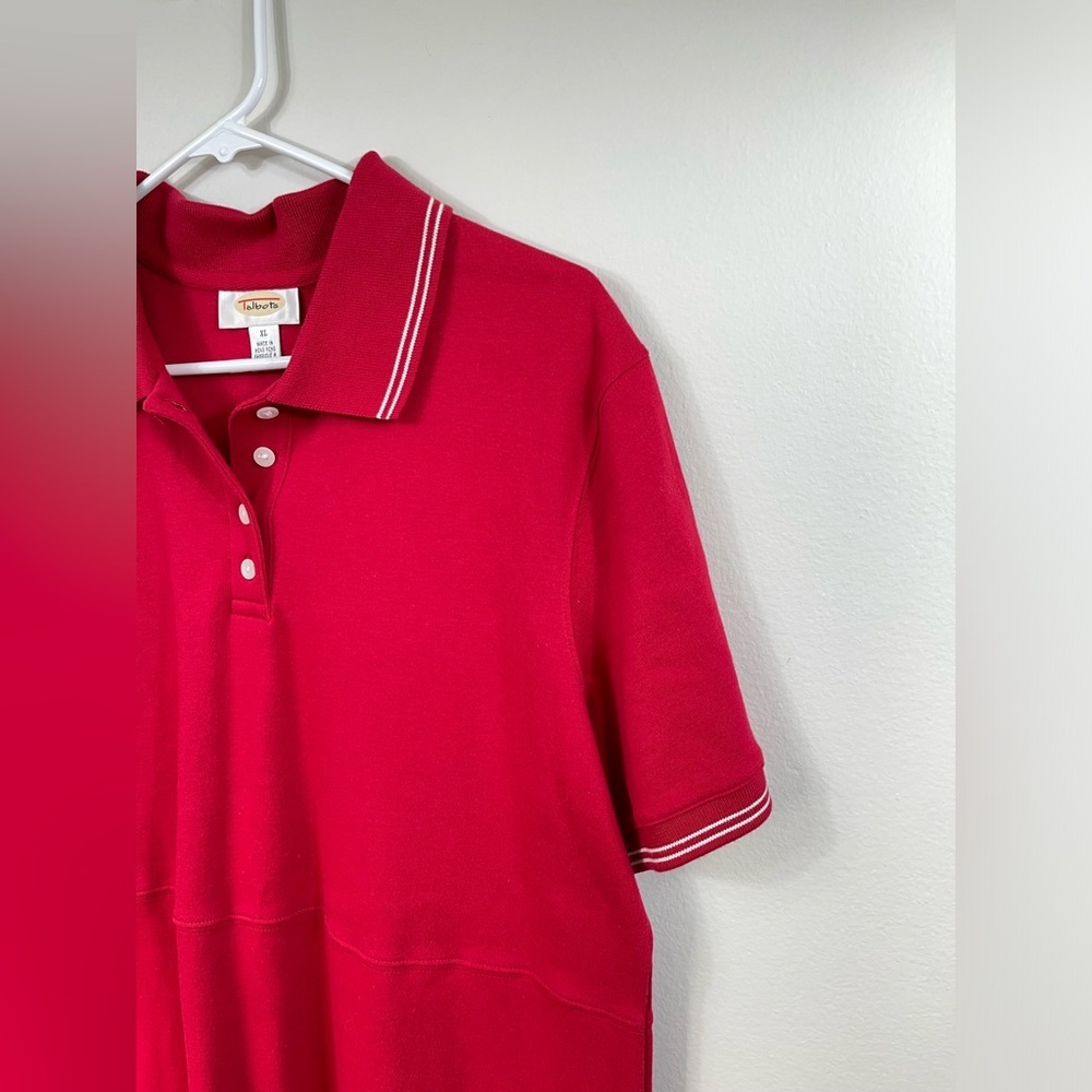 Red Polo Dress by Talbots Cotton Work Summer Size XL - Picture 5 of 14